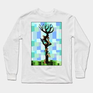 Cheetahs on a tree geometric design Long Sleeve T-Shirt